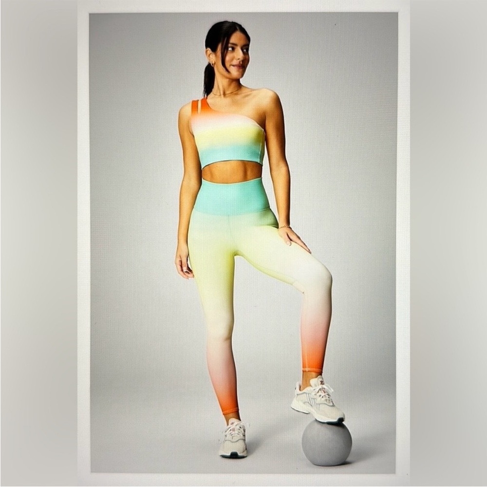 FABLETICS Pureluxe Ultra High-Waisted Leggings Rainbow Ombre NWT